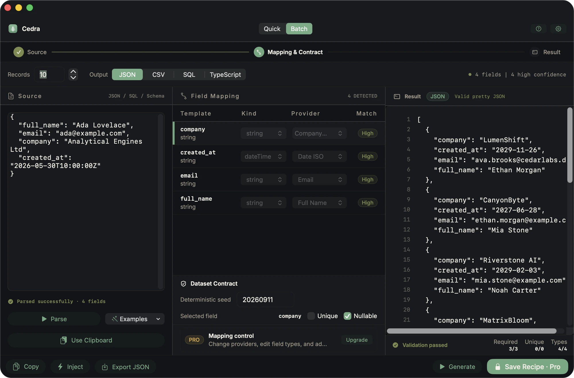 Cedra running on macOS
