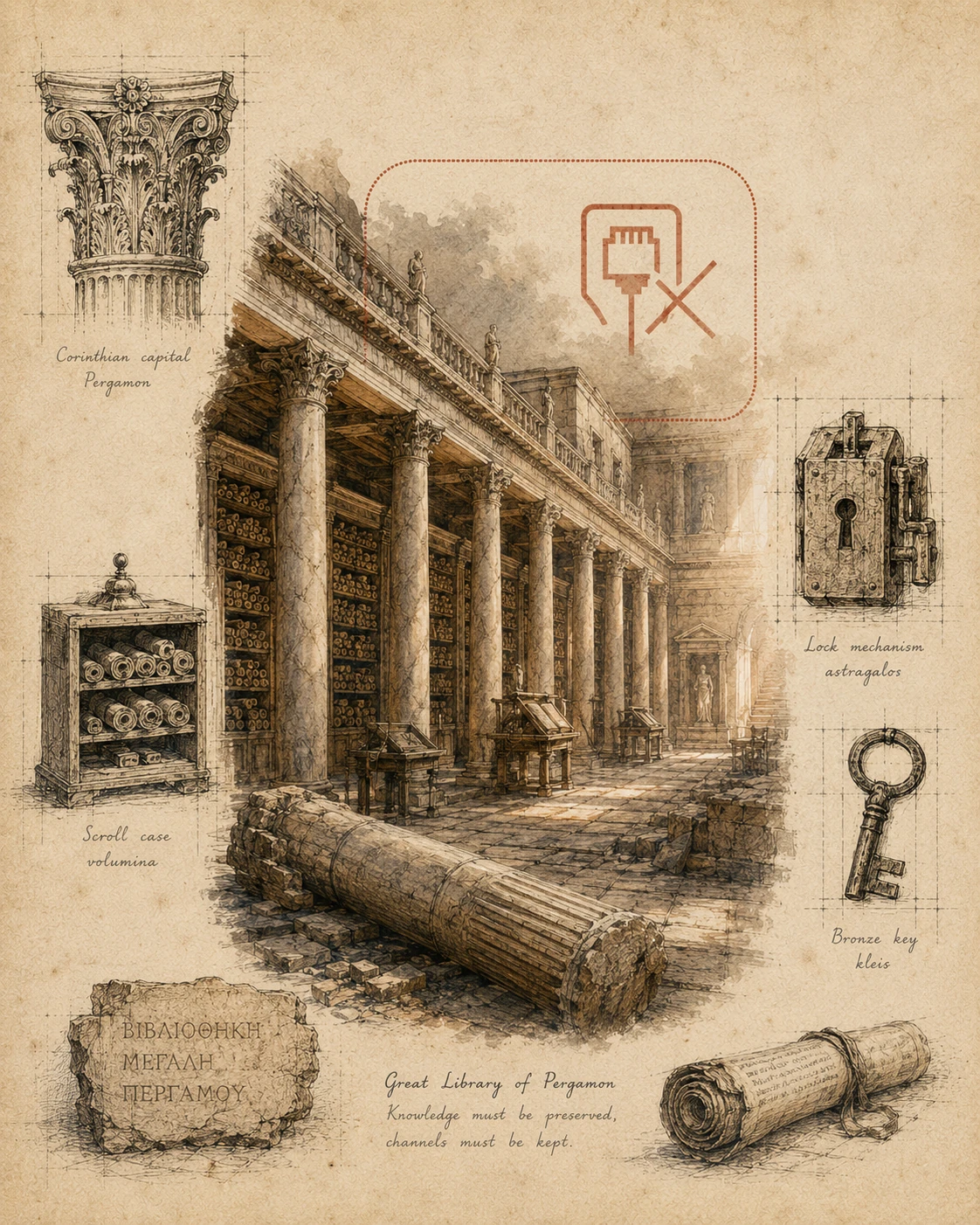 Perga — heritage illustration